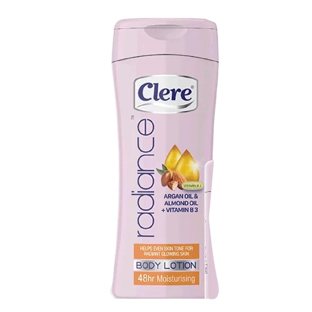 Clere radiance argan and almond oil + vitamin B3 lotion 400ml